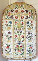 White Antique Roman High Mass Set of Vestments